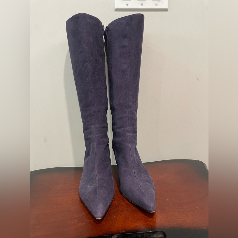 Coup D’etat Tall Purple Suede Boots Women’s Sz 8.5